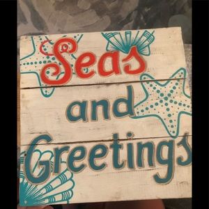 Wooden beach themed seasonal decor